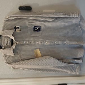 Blinged out button down shirt size large